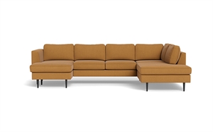 Houston sofa med chaiselong og open end VF - Jump fløjl Honey - STÆRK PRIS